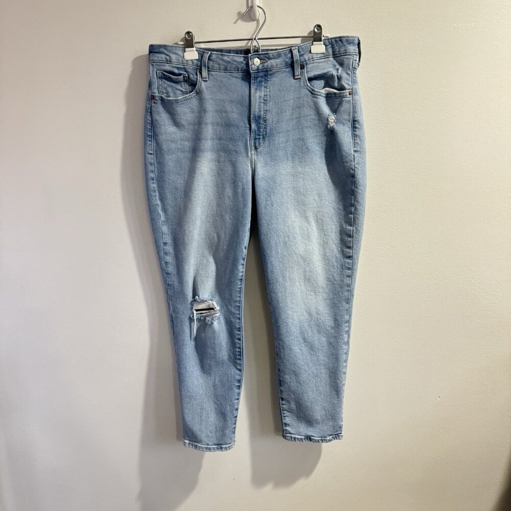 Old Navy Jeans Womens 18 High Rise OG Straight Smooth Slimming Light Denim